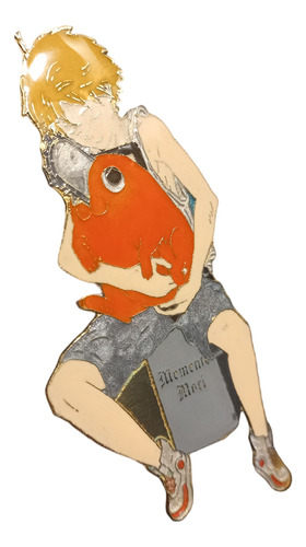 Broche Pin Prendedor Chainsaw Man Denji Pochita Gigante