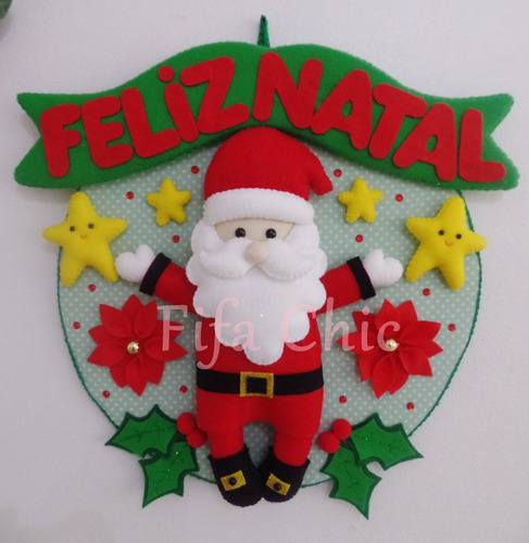Guirlanda Enfeite De Porta Natal Papai Noel Decoração Pronta | Frete grátis Guirlanda Enfeite De Porta Natal Papai Noel Decoração Pronta | Frete grátis