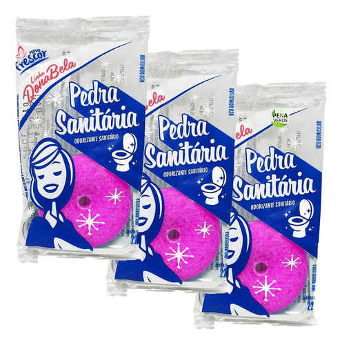 Pedra Sanitária Donabela 22g Odorizadora Descarga Kit 6 Un