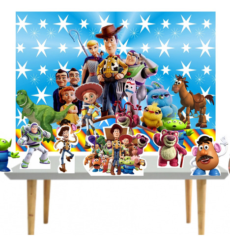 Kit 1 Painel Poli Banner + Displays Toy Story