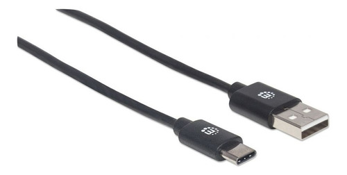 Cable Usb-c Manhattan, Am-cm 2.0m V2, Negro 354929