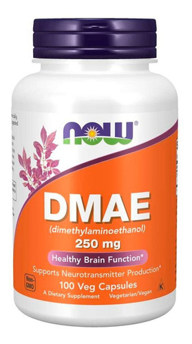 Dmae Neuro Precursor 250 mg 100 cápsulas Now Foods - Salud mental, sabor sin sabor