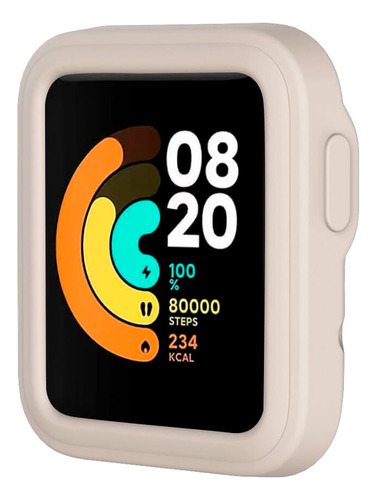 Case De Silicona Para Xiaomi Mi Watch Lite Crema