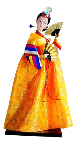 Figura De Kimono De Geisha, Muñeca Hanbok Coreana, Mini