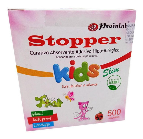 Curativo Absorvente Stopper Kids Slim - Caixa 500 Unidades
