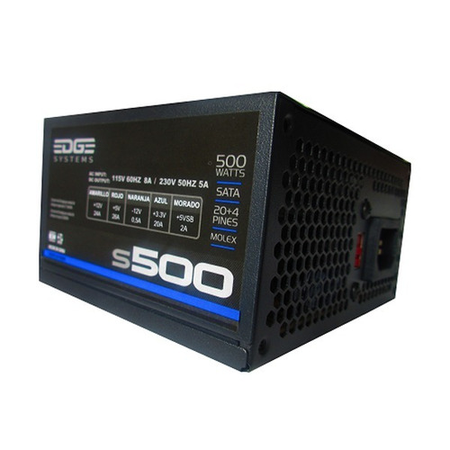 Fuente De Poder Acteck S500 Slim Edge Systems 500w Es-05002