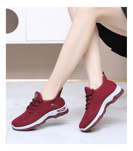Zapatos De Tenis De Moda Casual Para Mujeres Cómodos Y Transpirables Zapatillas Antideslizantes