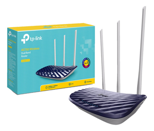 Router Tplink Ac750 Archer C20 3 Antenas Dual Band 5ghz Wifi