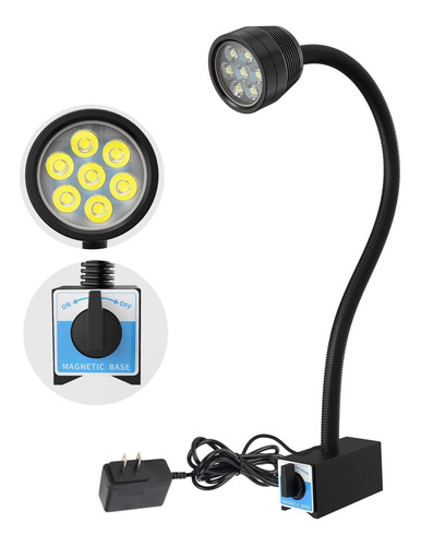 Luz Trabajo Magnetica Lampara Led Cuello Cisne Flexible Agua