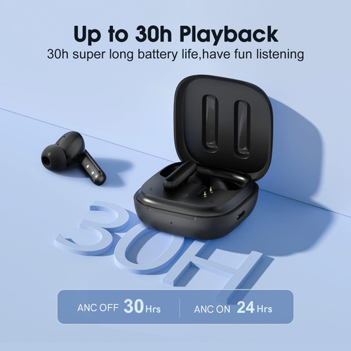 Auriculares Inalámbricos Con Anc Y Bluetooth 5.3, 30h De Rep