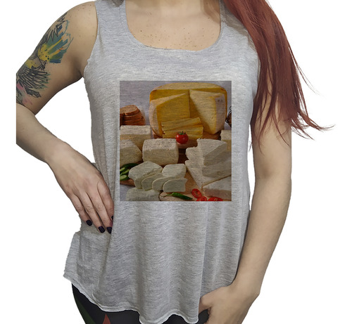 Musculosa Dama Quesos Fiambres Tabla De Picada Comida M2