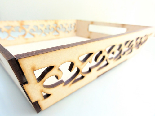 Imagen 3 de 4 de Kit 30 Bandejas Calada 22x19 - Mdf / Fibrofacil