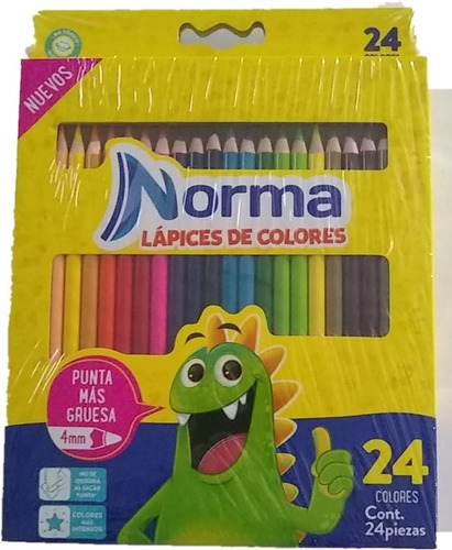 Lápiz De Colores Redondos Norma 24 Pzs