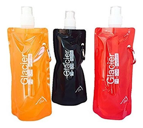 Glaciar Plegable Bpa Botellas De Agua Reutilizable Plegable 