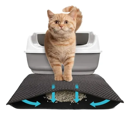 Alfombra Tapete Para Arenero De Gato 45 X 60 Cm