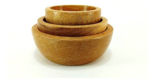 Cazuelas Cuenco De Madera Dip O Velas Pack X 3 Medidas 6u