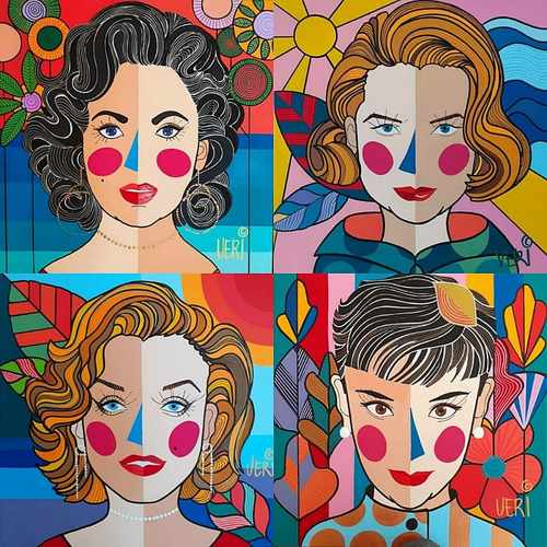 Imagem 2 de 2 de Tela Grace Kelly - Artista Plástica Veridiana