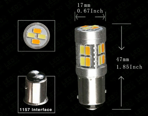 X2 Led Posición Y Señalero 1157 Alto Brillo