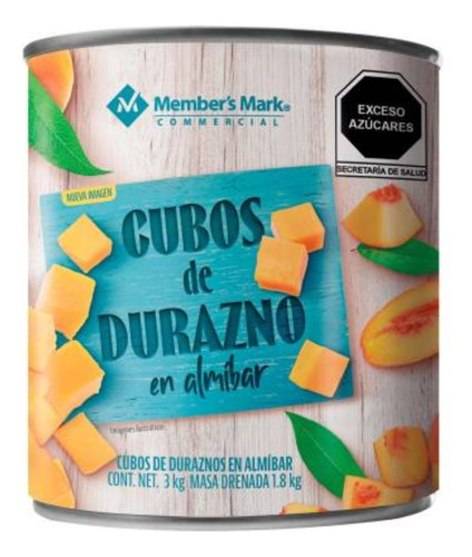 Duraznos En Cubos Member's Mark En Almíbar 3 Kg