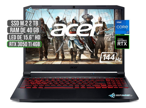 Acer Nitro Intel Core I7 Ssd 2tb Ram 40gb Rtx 3050ti 4gb