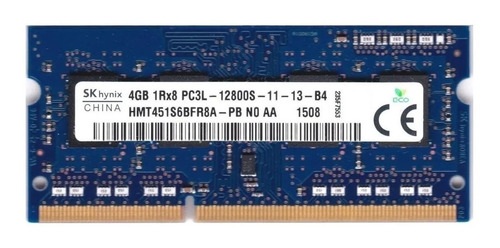 Memoria Ram Color Azul  4gb 1 Sk Hynix Hmt451s6bfr8a-pb