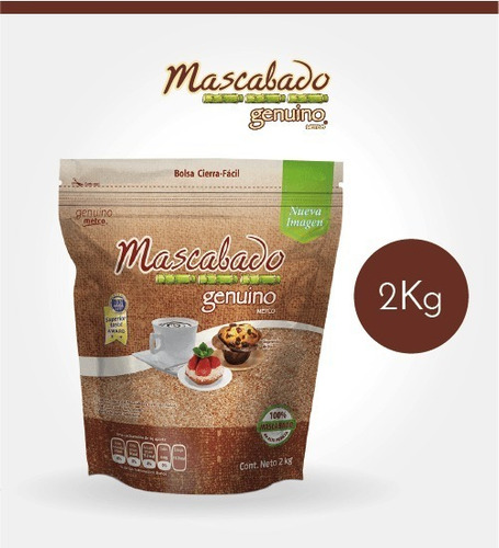 Azucar Mascabado Genuino 2 Kg Alta Pureza Y Sabor Morena