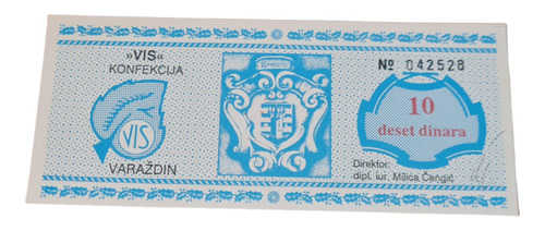 Billetes Mundiales : Croacia Billete 10 Din De Industria Sed