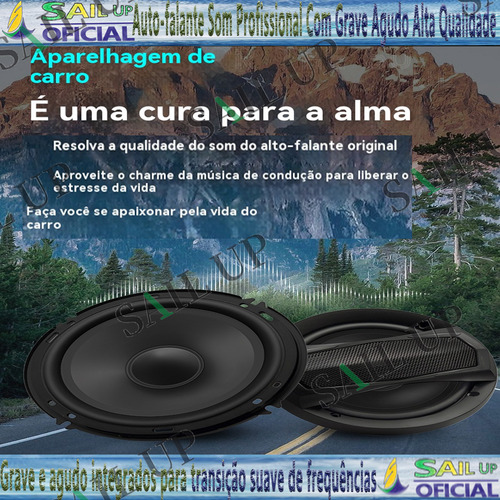 Auto-falante Som Profissional Com Grave Agudo Alta Qualidade