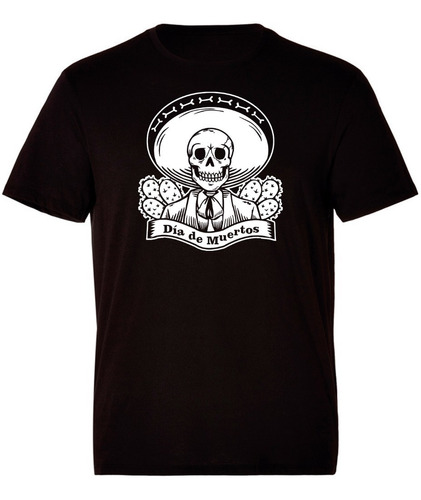 Playera Caballero Catrín Calavera Día De Muertos, Halloween 