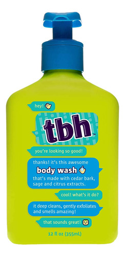 Tbh Kids Body Wash - Gel Exfoliante Suave Para El Cuerpo, Si