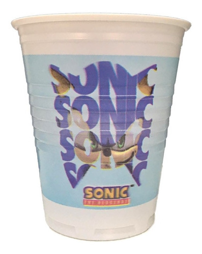 Vaso Descartable Para Cumpleaños X 10u - Sonic