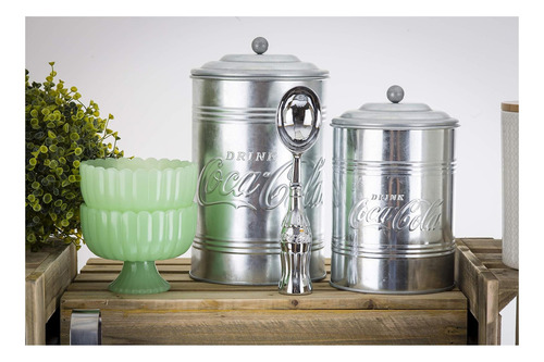 Botes De Almacenamiento Galvanizado De Mantel Con Tapa, 7 X