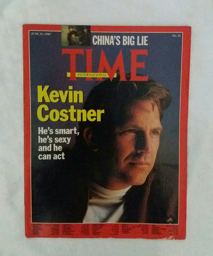 Kevin Costner Revista Time 1989 En Ingles