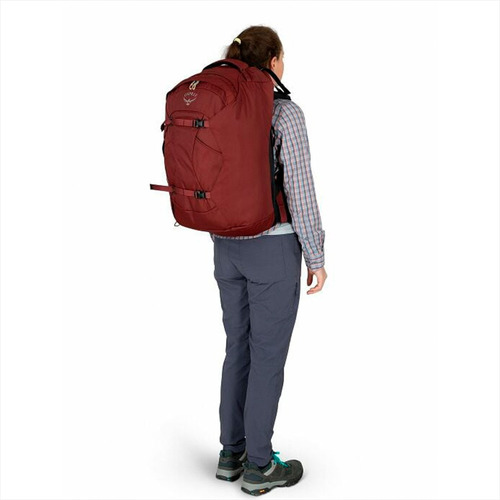 Mochila Osprey Fairview 40l Mujer Senderismo Montañismo Color Zircon Red Diseño De La Tela Liso