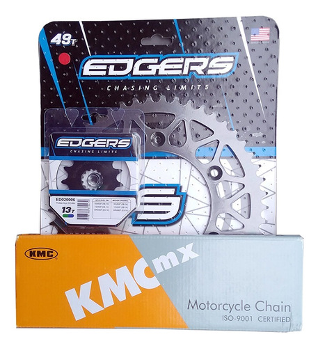 Kit Relação Honda Crf450r / Cr250r Motocross Edgers + Kmc Dx