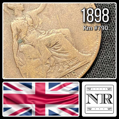 Inglaterra - 1 Penny - Año 1898 - Km #790 - Victoria