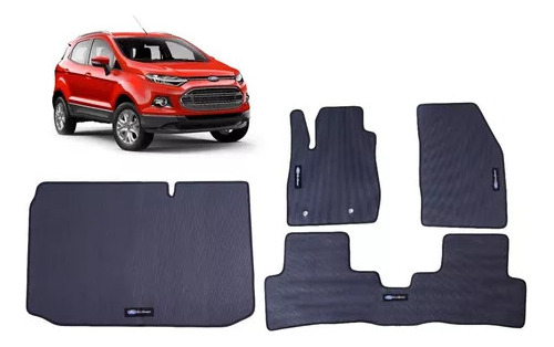 Juego Alfombra Tapete Goma + Valijero Ford Ecosport 2018 21