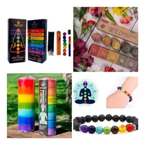 Comprar Kit 7 Chakras Sahumerio, Bombitas, Velón + Pulsera 7 Chakras Kit 7 Chakras