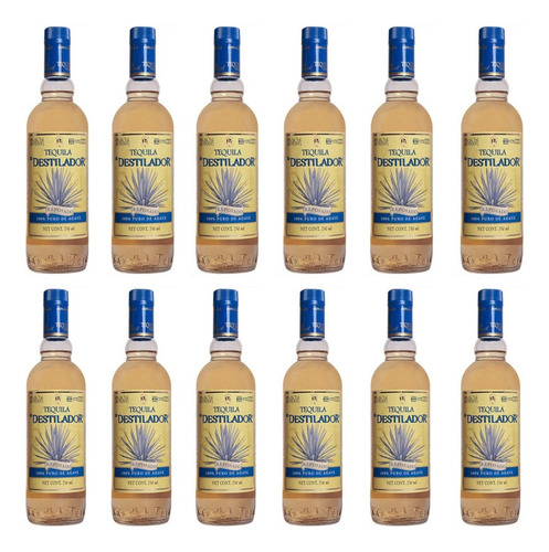 Pack De 12 Tequila El Destilador Reposado 750 Ml