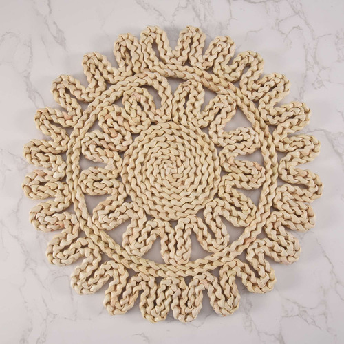 Mantel Individual Tejido De Paja Natural Hecho A Mano, 6 Uni