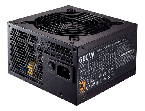 Fuente de alimentación para PC Cooler Master Technology MWE Bronze Series MPX-6001-ACAAB 600W black 100V/240V