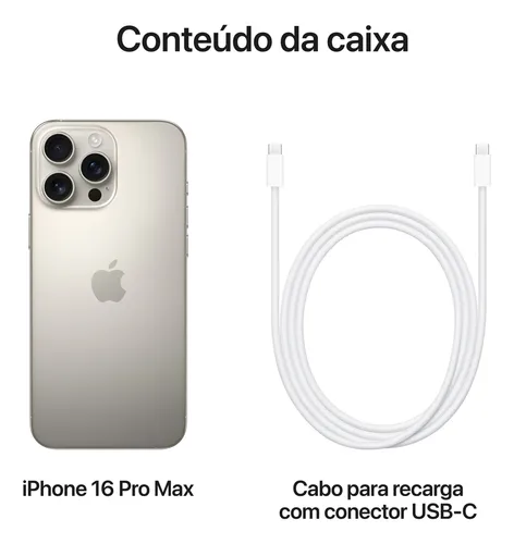 Apple iPhone 16 Pro Max (512 GB) - Titânio natural
