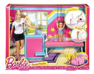 Barbie Ginasta Piruetas - Mattel Dmc37
