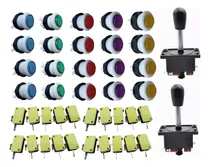 Comprar Kit Arcade 2 Palanca Joystick+ 20 Botones Variado+ 20 Micros