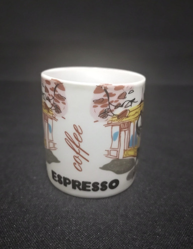 Juego 6 Tazas Y Platos Pequeños Para Café Espresso Trentino Blanco Coffee (Usado)