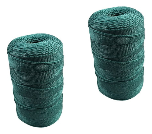 2 Rollo Red Pesca Linea Reparacion Cuerda Nailon Yute Verde