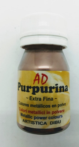 Purpurina Extra Fina Ad 20 Gr Cobre Metálico En Polvo  