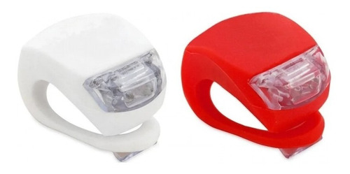 Imagen 2 de 10 de Luz Led Para Bicicleta Trasera Delantera Silicona Pack X 2
