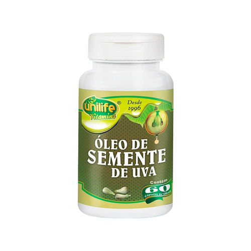 Óleo De Semente De Uva 60 Cápsulas 1200mg Unilife