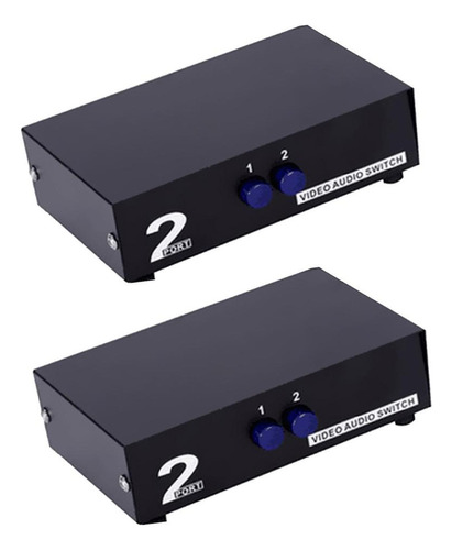 2 Piezas 2 Vías 3-rca Video A Av Selector Selector Splitter